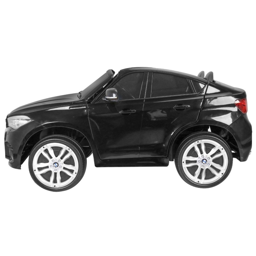 JOKO Elektrické autíčko BMW X6M XXL 2x120W, Dvojmiestne, penové kolesá, kožené sedadlo, USB, nosnosť 50kg, čierne