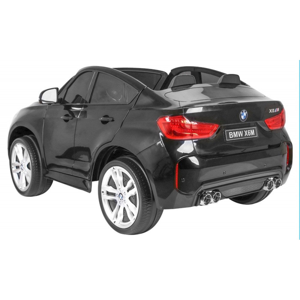 JOKO Elektrické autíčko BMW X6M XXL 2x120W, Dvojmiestne, penové kolesá, kožené sedadlo, USB, nosnosť 50kg, čierne
