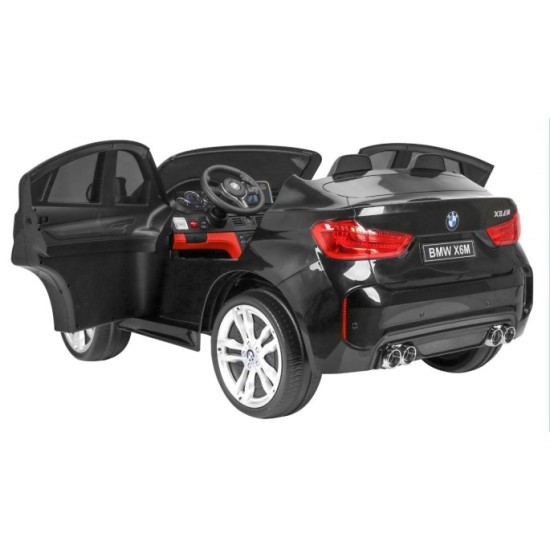 JOKO Elektrické autíčko BMW X6M XXL 2x120W, Dvojmiestne, penové kolesá, kožené sedadlo, USB, nosnosť 50kg, čierne