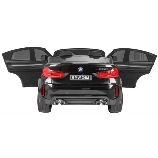 JOKO Elektrické autíčko BMW X6M XXL 2x120W, Dvojmiestne, penové kolesá, kožené sedadlo, USB, nosnosť 50kg, čierne