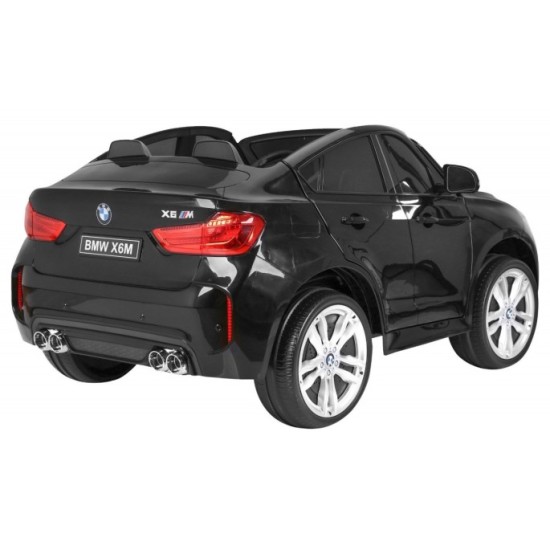 JOKO Elektrické autíčko BMW X6M XXL 2x120W, Dvojmiestne, penové kolesá, kožené sedadlo, USB, nosnosť 50kg, čierne