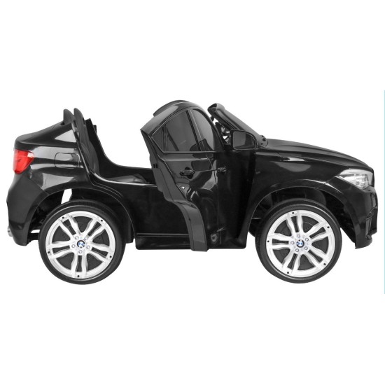 JOKO Elektrické autíčko BMW X6M XXL 2x120W, Dvojmiestne, penové kolesá, kožené sedadlo, USB, nosnosť 50kg, čierne