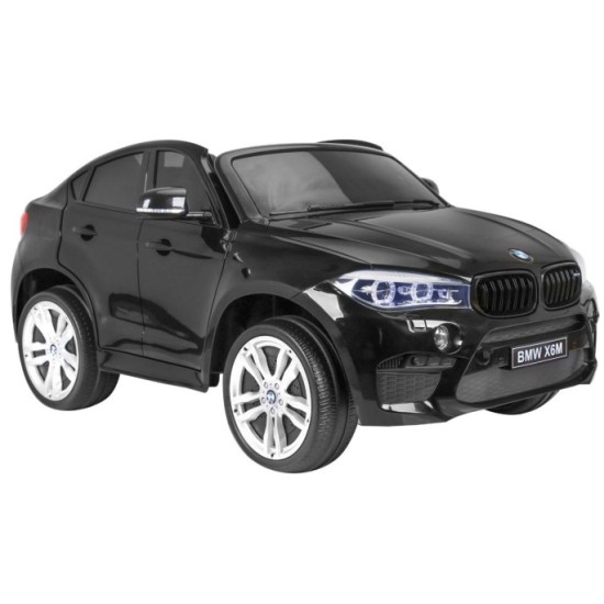 JOKO Elektrické autíčko BMW X6M XXL 2x120W, Dvojmiestne, penové kolesá, kožené sedadlo, USB, nosnosť 50kg, čierne