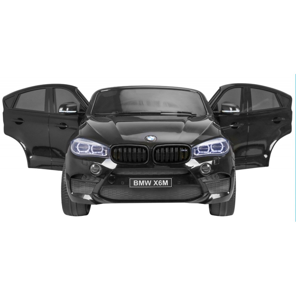 JOKO Elektrické autíčko BMW X6M XXL 2x120W, Dvojmiestne, penové kolesá, kožené sedadlo, USB, nosnosť 50kg, čierne