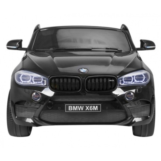 JOKO Elektrické autíčko BMW X6M XXL 2x120W, Dvojmiestne, penové kolesá, kožené sedadlo, USB, nosnosť 50kg, čierne