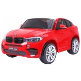 JOKO Elektrické autíčko BMW X6M XXL 2x120W, dvojmiestne, penové kolesá, kožené sedadlo, USB, červené