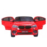 JOKO Elektrické autíčko BMW X6M XXL 2x120W, dvojmiestne, penové kolesá, kožené sedadlo, USB, červené