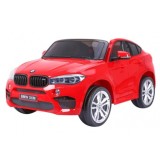 JOKO Elektrické autíčko BMW X6M XXL 2x120W, dvojmiestne, penové kolesá, kožené sedadlo, USB, červené