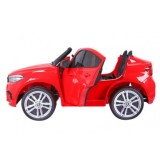 JOKO Elektrické autíčko BMW X6M XXL 2x120W, dvojmiestne, penové kolesá, kožené sedadlo, USB, červené