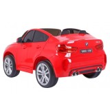 JOKO Elektrické autíčko BMW X6M XXL 2x120W, dvojmiestne, penové kolesá, kožené sedadlo, USB, červené