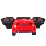 JOKO Elektrické autíčko BMW X6M XXL 2x120W, dvojmiestne, penové kolesá, kožené sedadlo, USB, červené