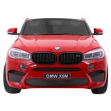 JOKO Elektrické autíčko BMW X6M XXL 2x120W, LAKOVANÉ, penové kolesá, dvojmiestne, kožené sedadlo, USB, červené