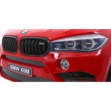 JOKO Elektrické autíčko BMW X6M XXL 2x120W, LAKOVANÉ, penové kolesá, dvojmiestne, kožené sedadlo, USB, červené