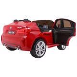 JOKO Elektrické autíčko BMW X6M XXL 2x120W, LAKOVANÉ, penové kolesá, dvojmiestne, kožené sedadlo, USB, červené