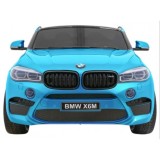 JOKO Elektrické autíčko BMW X6M XXL 2x120W, LAKOVANÉ, Dvojmiestne, penové kolesá, kožené sedadlo, USB, nosnosť 50kg, modré