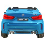 JOKO Elektrické autíčko BMW X6M XXL 2x120W, LAKOVANÉ, Dvojmiestne, penové kolesá, kožené sedadlo, USB, nosnosť 50kg, modré