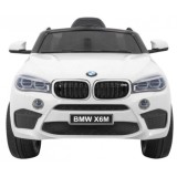 JOKO Elektrické autíčko BMW X6M, penové kolesá, kožené sedadlo, USB, biele