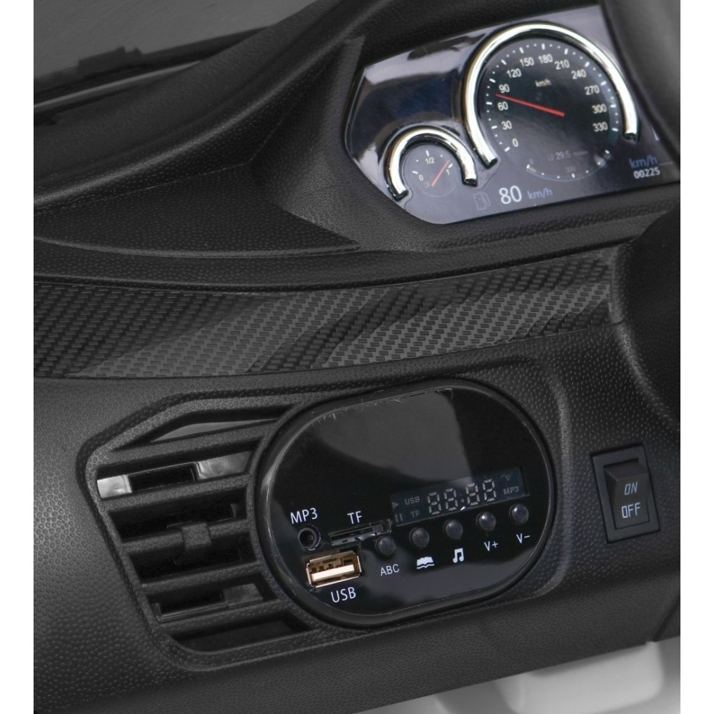 JOKO Elektrické autíčko BMW X6M, penové kolesá, kožené sedadlo, USB, biele