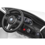 JOKO Elektrické autíčko BMW X6M, penové kolesá, kožené sedadlo, USB, biele