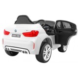 JOKO Elektrické autíčko BMW X6M, penové kolesá, kožené sedadlo, USB, biele