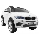JOKO Elektrické autíčko BMW X6M, penové kolesá, kožené sedadlo, USB, biele
