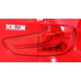 JOKO Elektrické autíčko BMW X6M, penové kolesá, kožené sedadlo, USB, červené