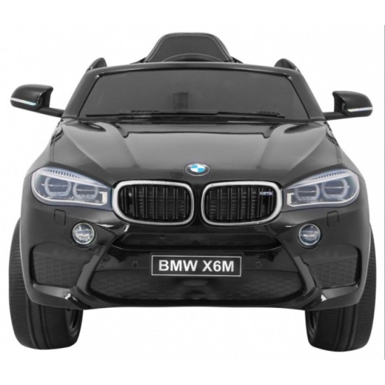 JOKO Elektrické autíčko BMW X6M, Lakované, penové kolesá, kožené sedadlo, USB, čierne