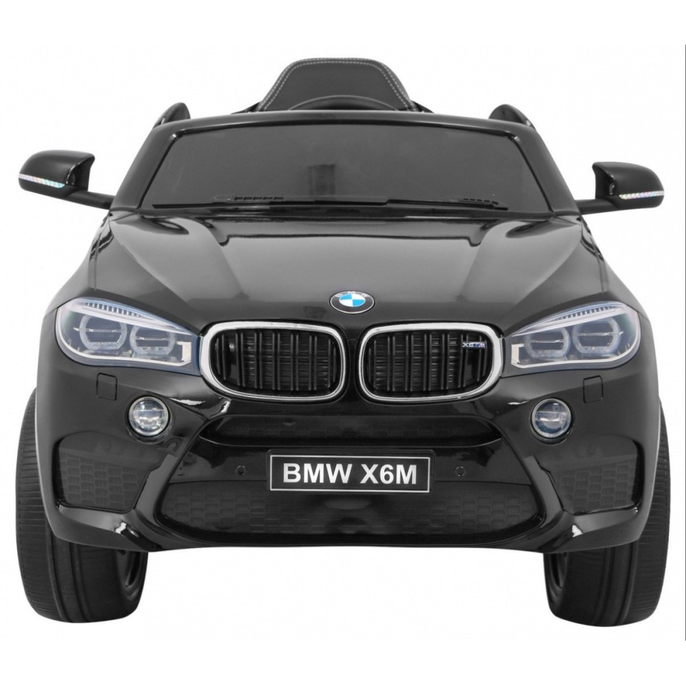 JOKO Elektrické autíčko BMW X6M, Lakované, penové kolesá, kožené sedadlo, USB, čierne