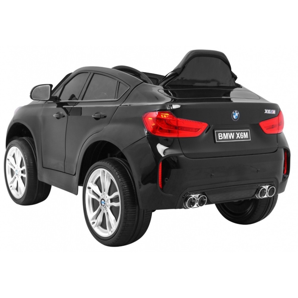 JOKO Elektrické autíčko BMW X6M, Lakované, penové kolesá, kožené sedadlo, USB, čierne