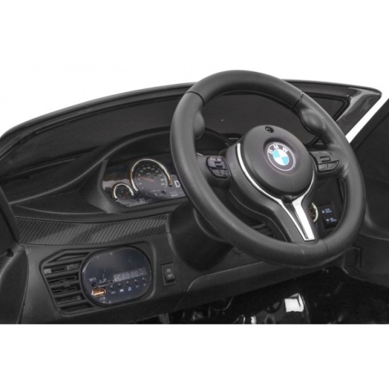 JOKO Elektrické autíčko BMW X6M, Lakované, penové kolesá, kožené sedadlo, USB, čierne