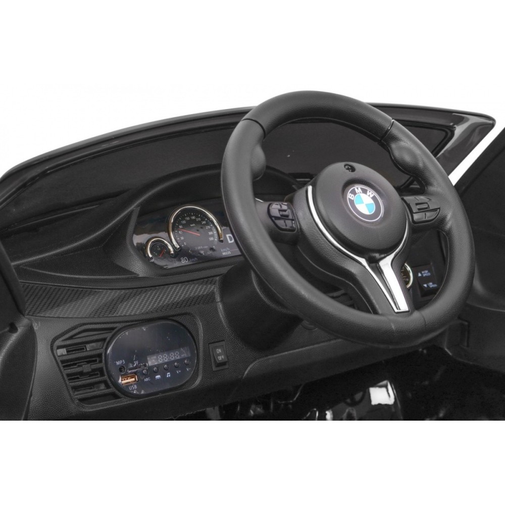 JOKO Elektrické autíčko BMW X6M, Lakované, penové kolesá, kožené sedadlo, USB, čierne