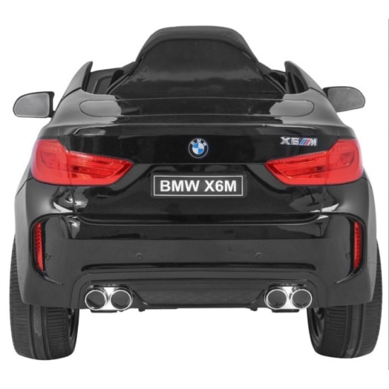 JOKO Elektrické autíčko BMW X6M, Lakované, penové kolesá, kožené sedadlo, USB, čierne