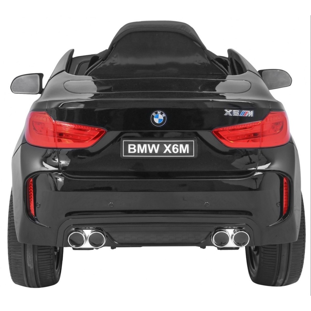 JOKO Elektrické autíčko BMW X6M, Lakované, penové kolesá, kožené sedadlo, USB, čierne