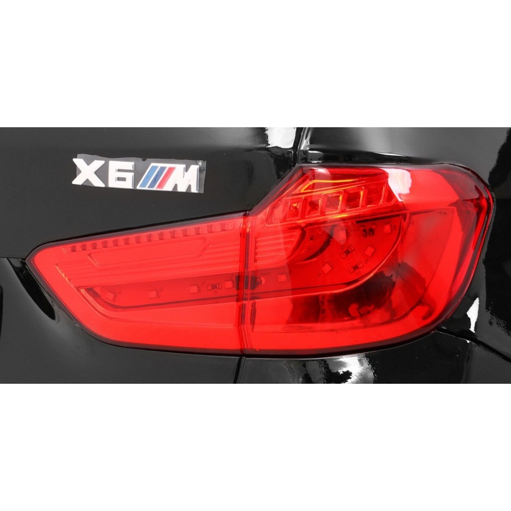JOKO Elektrické autíčko BMW X6M, Lakované, penové kolesá, kožené sedadlo, USB, čierne