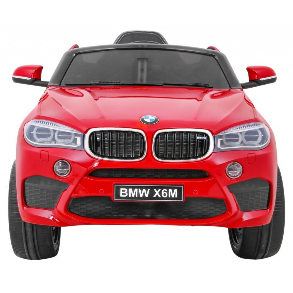 JOKO Elektrické autíčko BMW X6M, Lakované, penové kolesá, kožené sedadlo, USB, červené