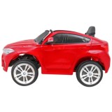 JOKO Elektrické autíčko BMW X6M, Lakované, penové kolesá, kožené sedadlo, USB, červené