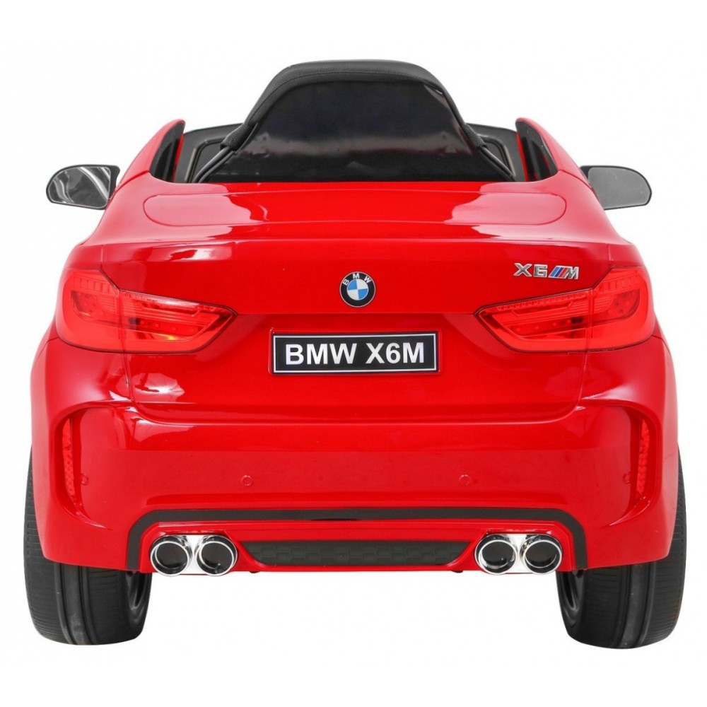 JOKO Elektrické autíčko BMW X6M, Lakované, penové kolesá, kožené sedadlo, USB, červené
