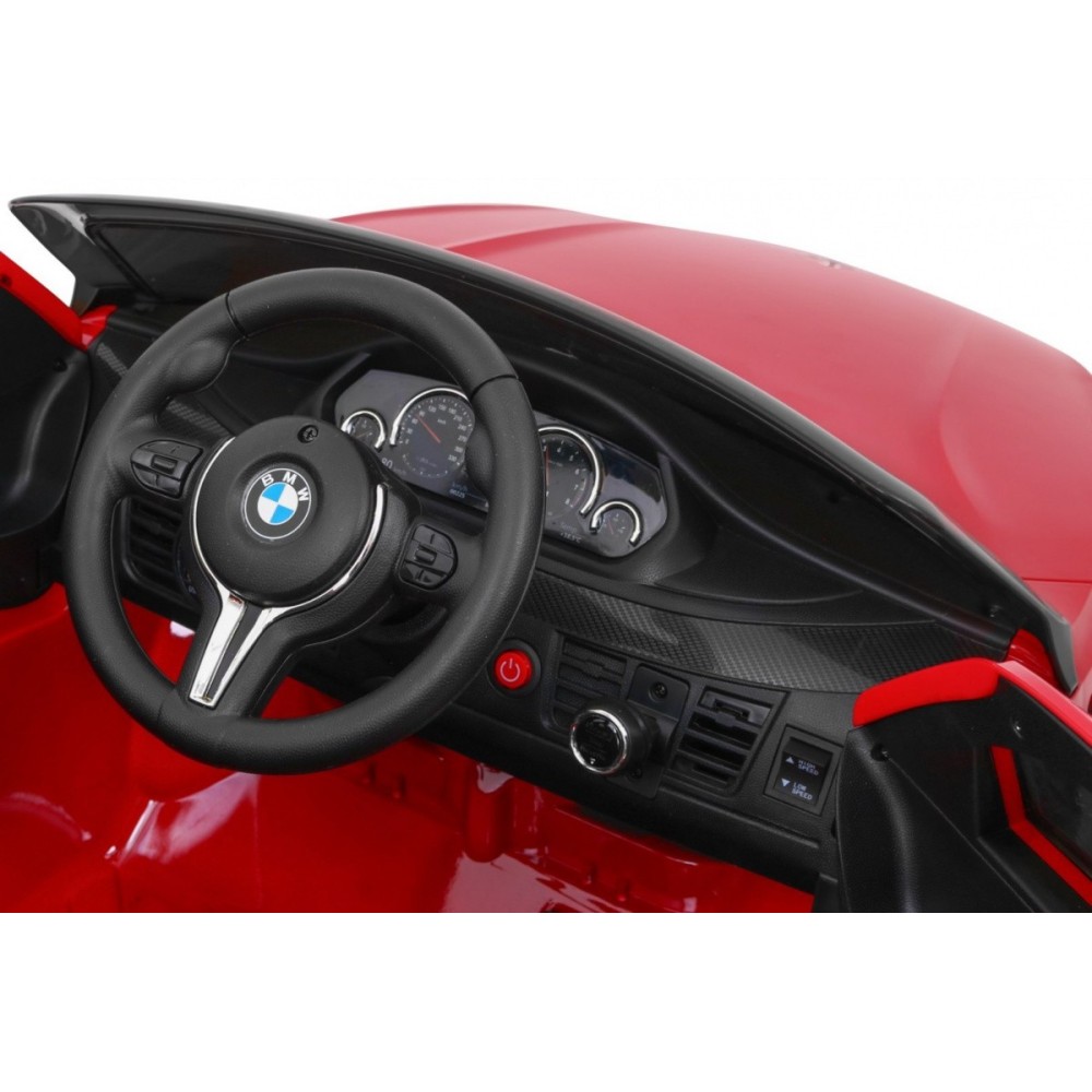 JOKO Elektrické autíčko BMW X6M, Lakované, penové kolesá, kožené sedadlo, USB, červené