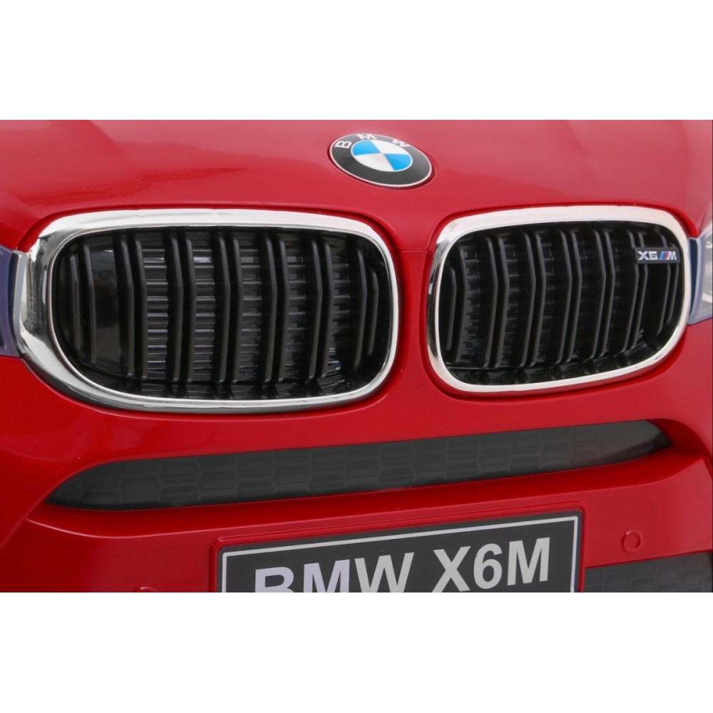 JOKO Elektrické autíčko BMW X6M, Lakované, penové kolesá, kožené sedadlo, USB, červené
