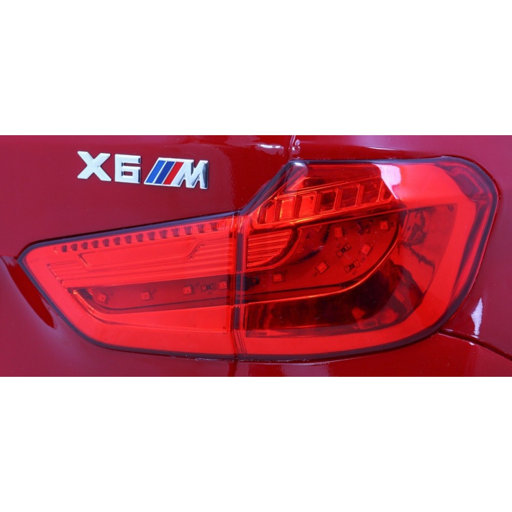 JOKO Elektrické autíčko BMW X6M, Lakované, penové kolesá, kožené sedadlo, USB, červené