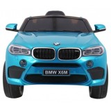 JOKO Elektrické autíčko BMW X6M, Lakované, penové kolesá, kožené sedadlo, USB, modré