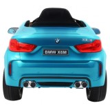 JOKO Elektrické autíčko BMW X6M, Lakované, penové kolesá, kožené sedadlo, USB, modré