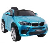 JOKO Elektrické autíčko BMW X6M, Lakované, penové kolesá, kožené sedadlo, USB, modré