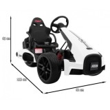 JOKO Elektrické autíčko, elektrická Motokára, 3-kolesová, Bolid XR-1, penové kolesá, biela