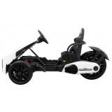 JOKO Elektrické autíčko, elektrická Motokára, 3-kolesová, Bolid XR-1, penové kolesá, biela