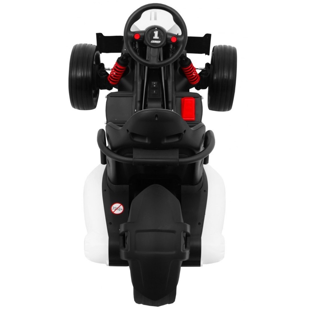 JOKO Elektrické autíčko, elektrická Motokára, 3-kolesová, Bolid XR-1, penové kolesá, biela