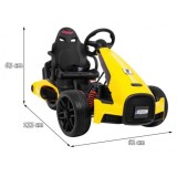 JOKO Elektrické autíčko, elektrická Motokára, 3-kolesová, Bolid XR-1, penové kolesá, žltá