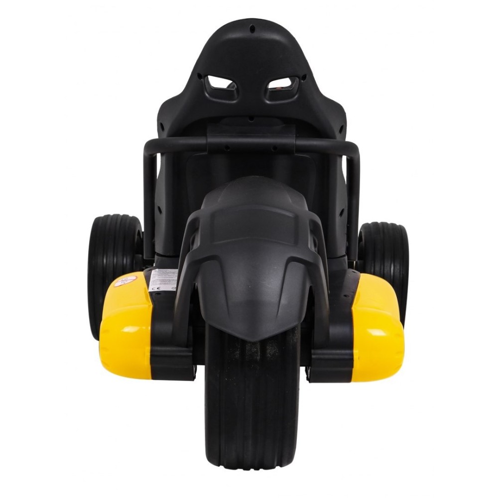 JOKO Elektrické autíčko, elektrická Motokára, 3-kolesová, Bolid XR-1, penové kolesá, žltá