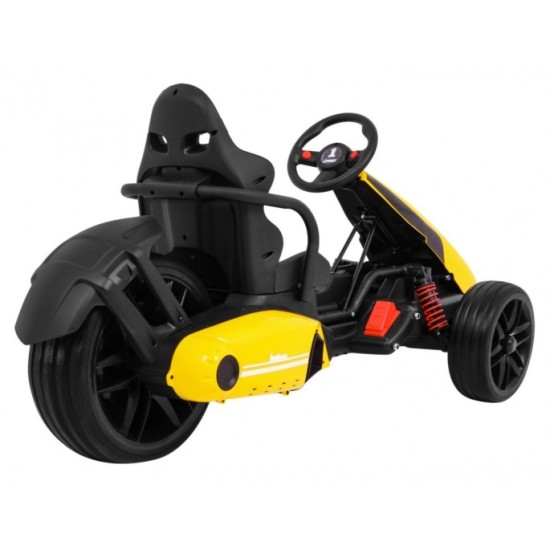 JOKO Elektrické autíčko, elektrická Motokára, 3-kolesová, Bolid XR-1, penové kolesá, žltá