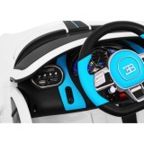 JOKO Elektrické autíčko Bugatti Divo, penové kolesá, odpružené, kožené sedadlo, USB, biele